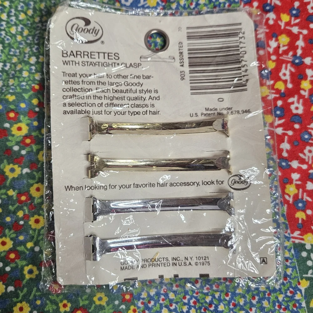 1975 NIP Goody Barettes - #903, Pack of 4
